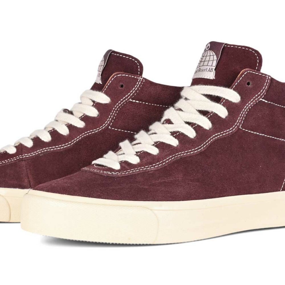 Last Resort VM001 Suede Hi Skate Shoes - Fig Red/White
