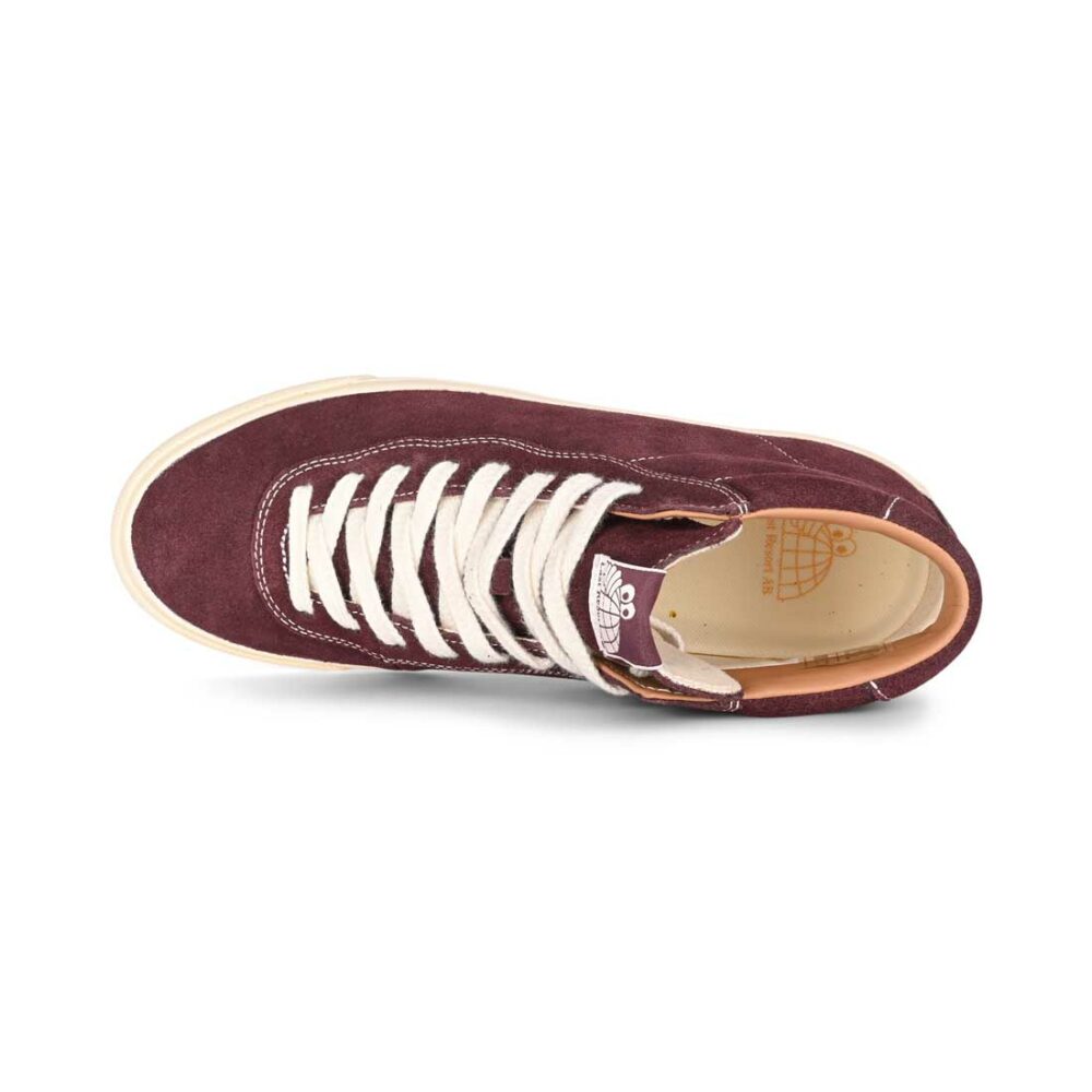 Last Resort VM001 Suede Hi Skate Shoes - Fig Red/White