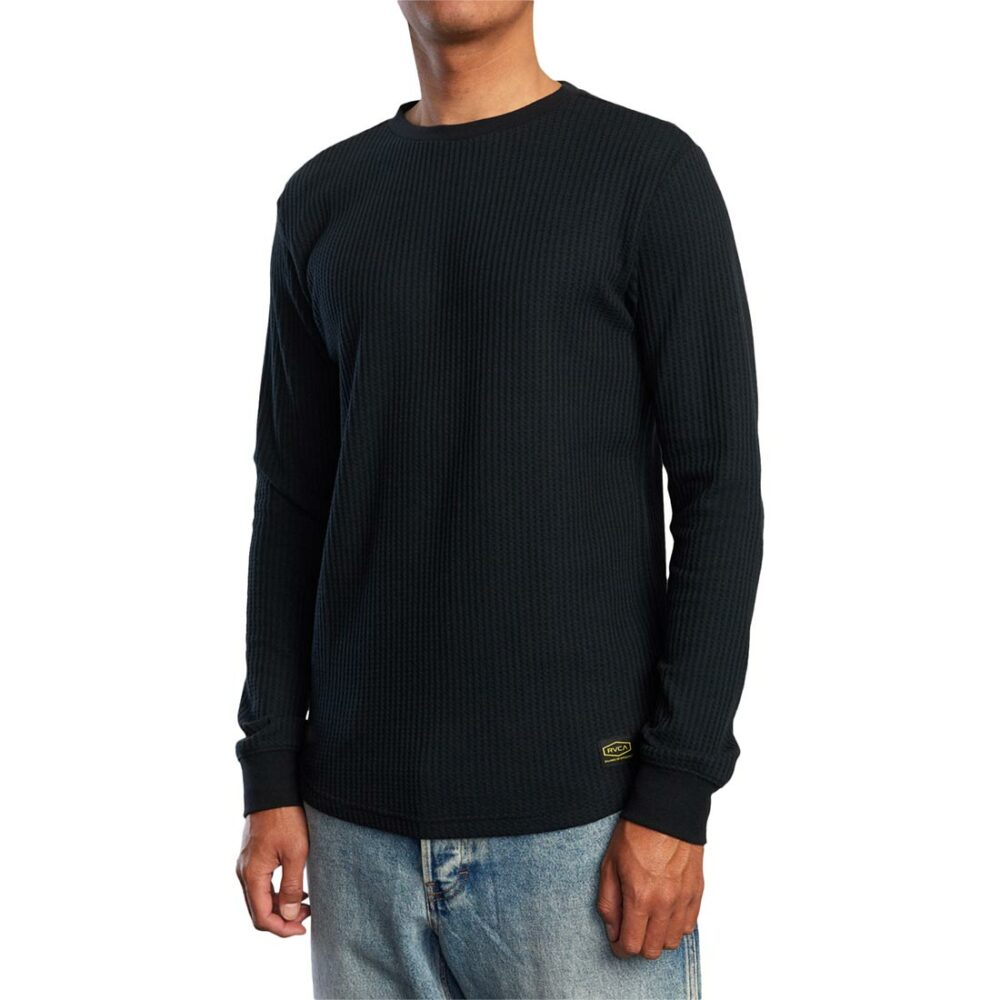 RVCA Dayshift Thermal L/S T-Shirt - Black