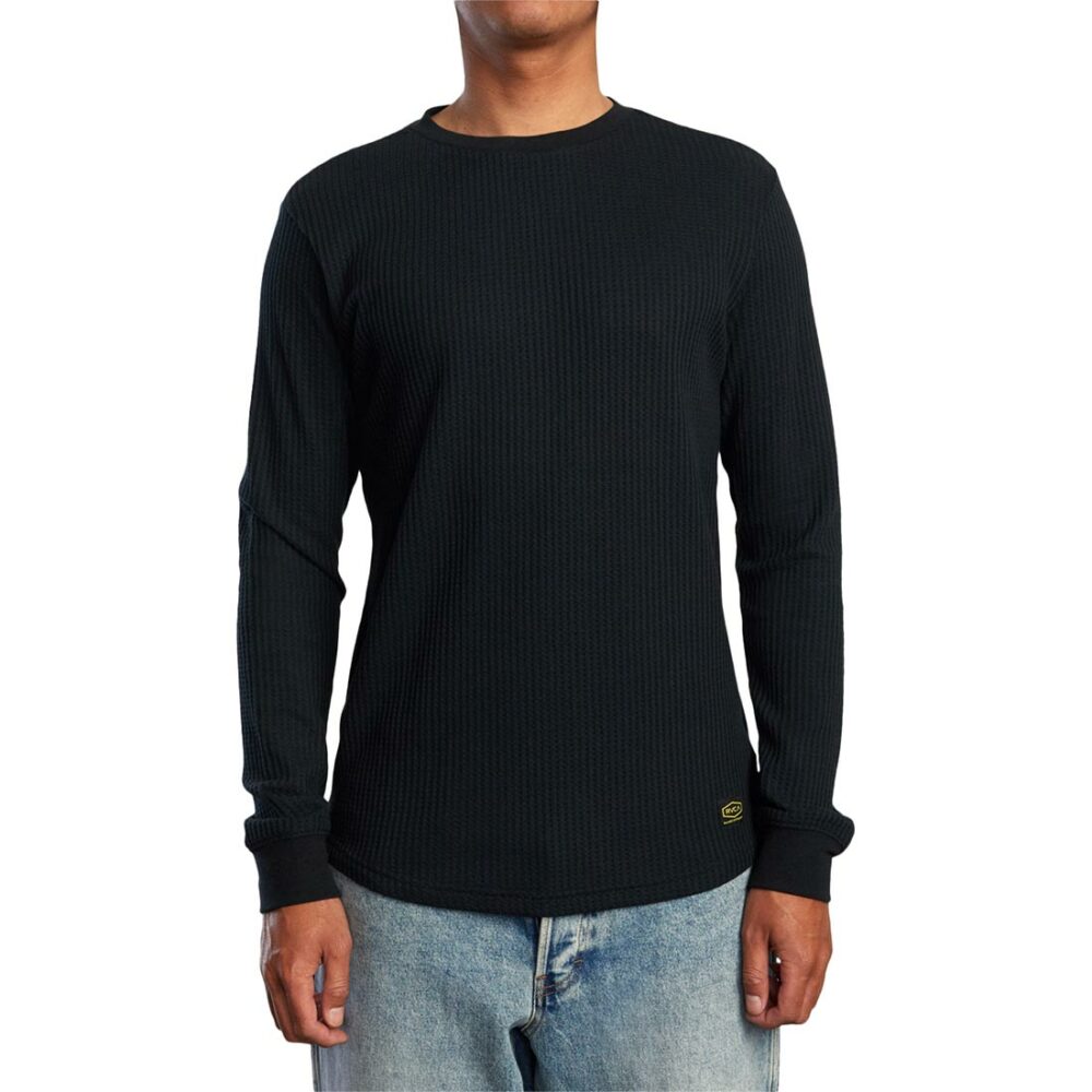 RVCA Dayshift Thermal L/S T-Shirt - Black