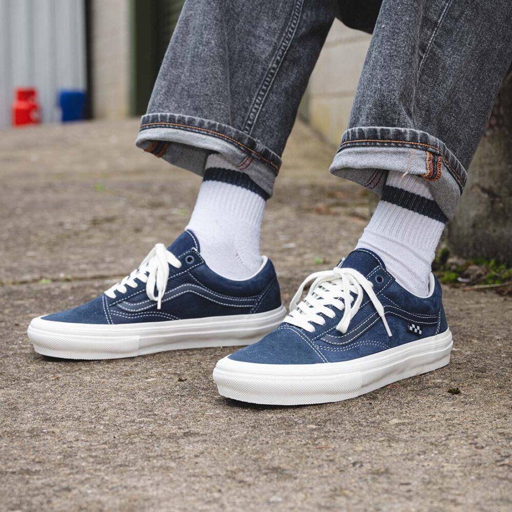 Vans Old Skool Wrap Skate Shoes - Deep Navy/White