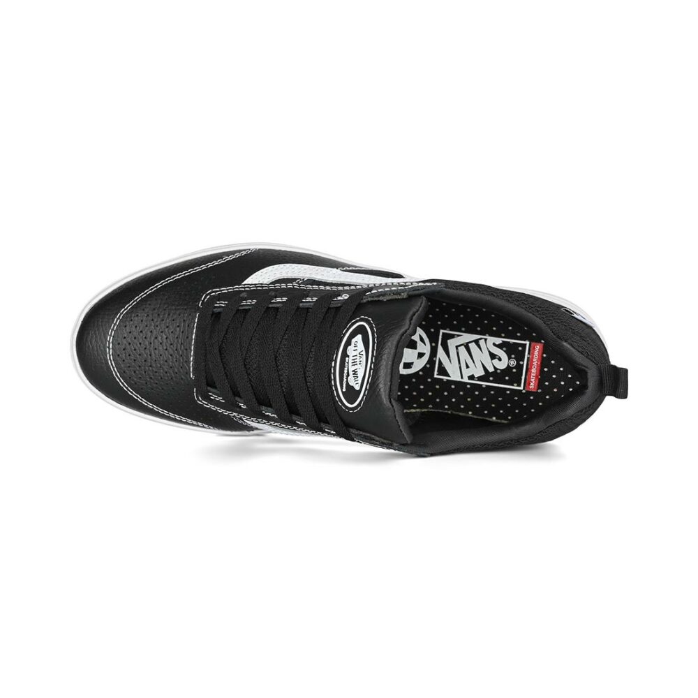 Vans Zahba Leather Skate Shoes - Black/White