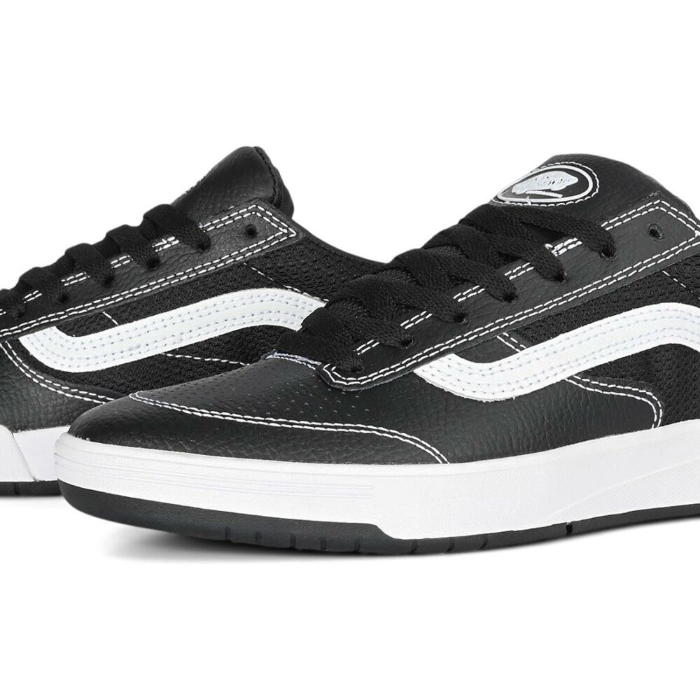 Vans Zahba Leather Skate Shoes - Black/White