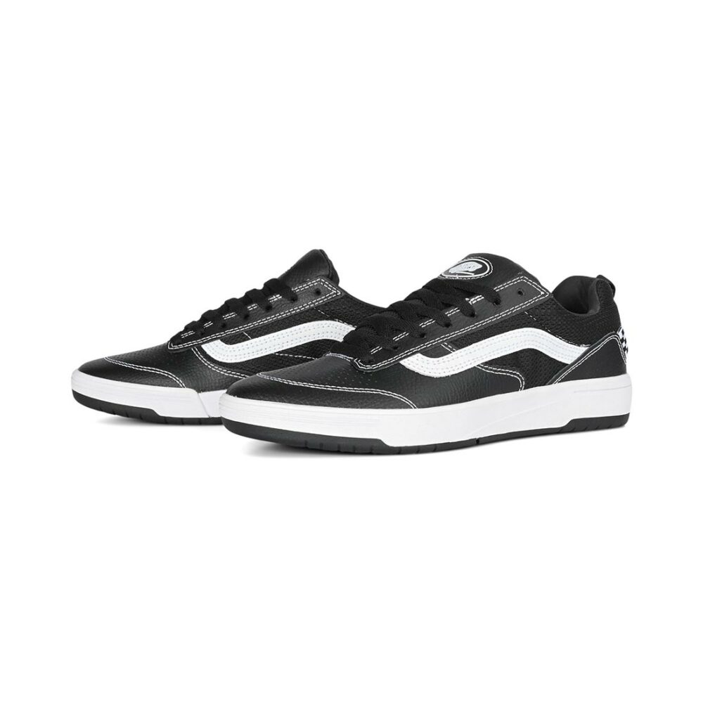 Vans Zahba Leather Skate Shoes - Black/White