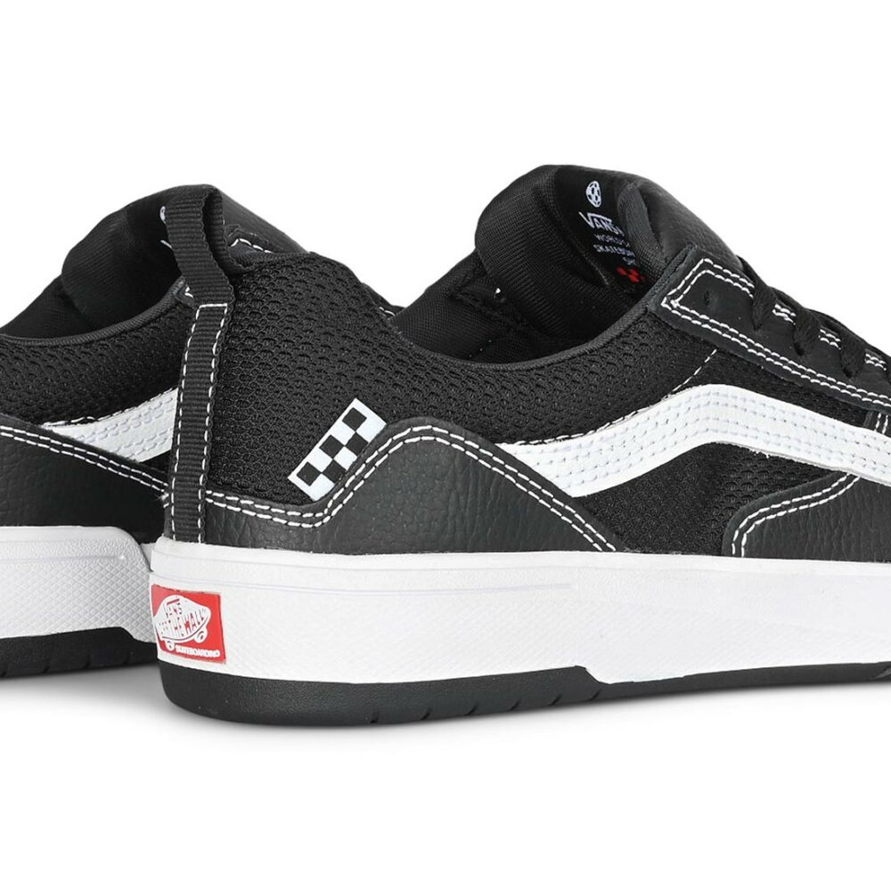 Vans Zahba Leather Skate Shoes - Black/White