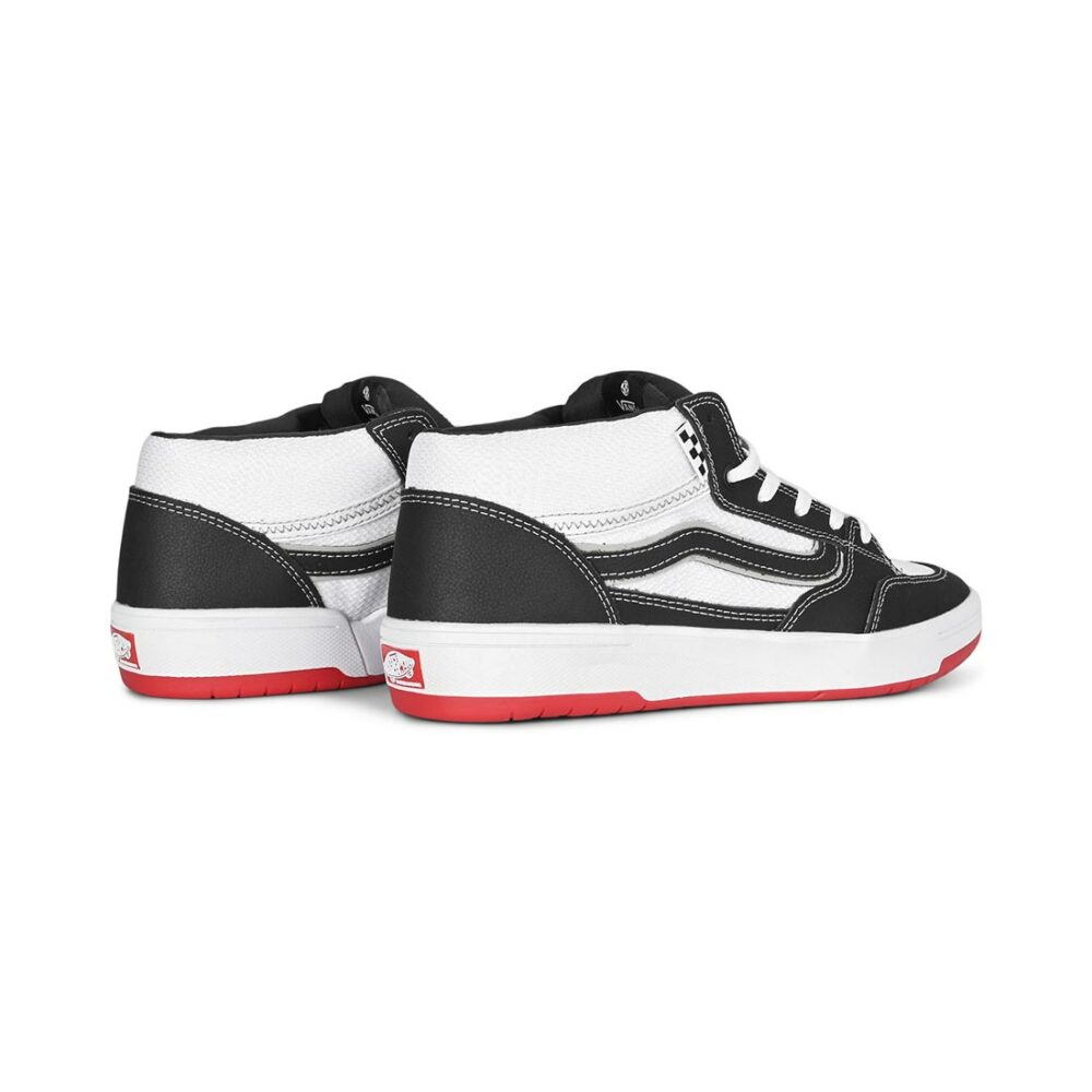 Vans Zahba Mid Skate Shoes - Black/White/Red
