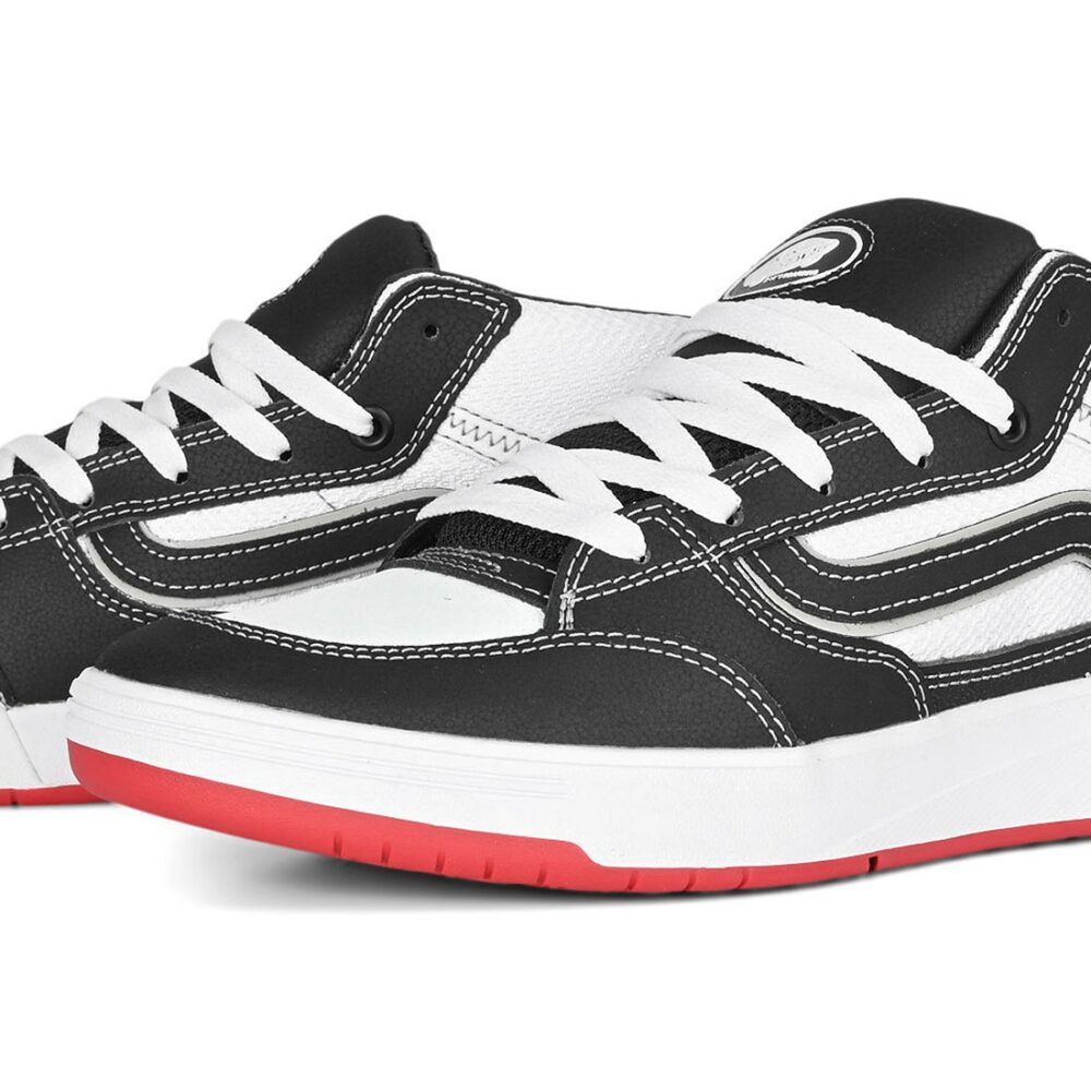 Vans Zahba Mid Skate Shoes - Black/White/Red