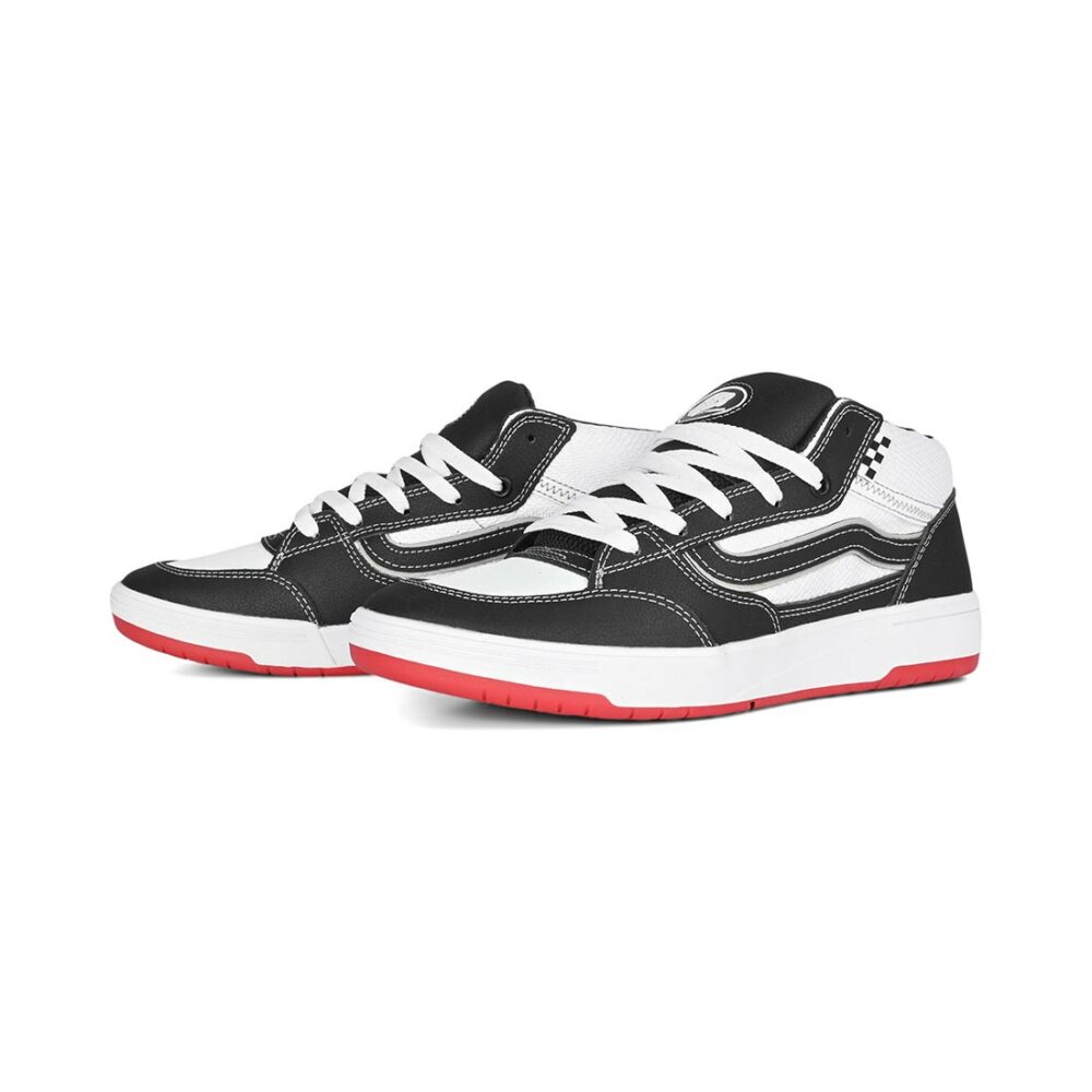 Vans Zahba Mid Skate Shoes - Black/White/Red