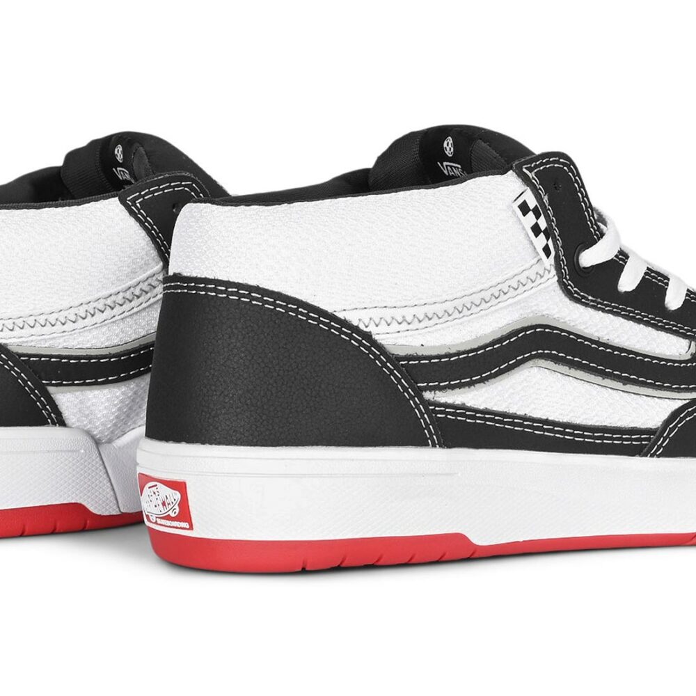 Vans Zahba Mid Skate Shoes - Black/White/Red