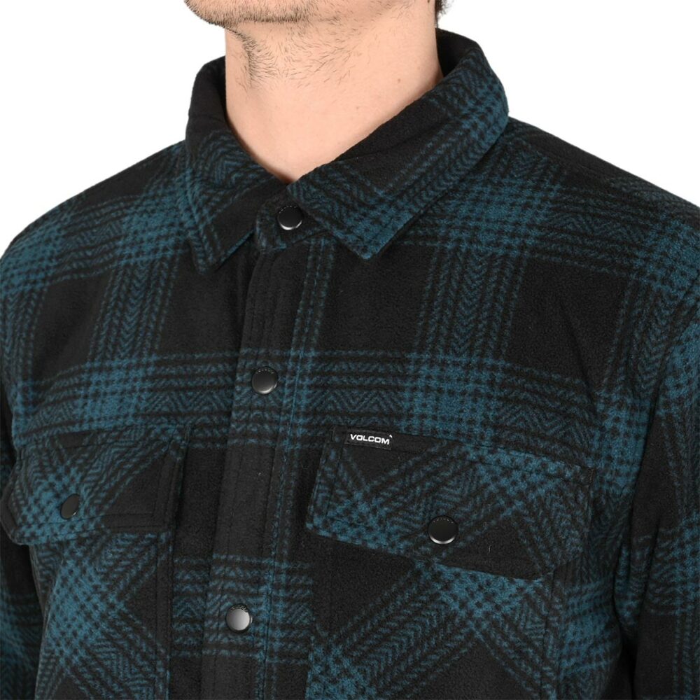 Volcom Bowered Fleece L/S Overshirt - Evergreen
