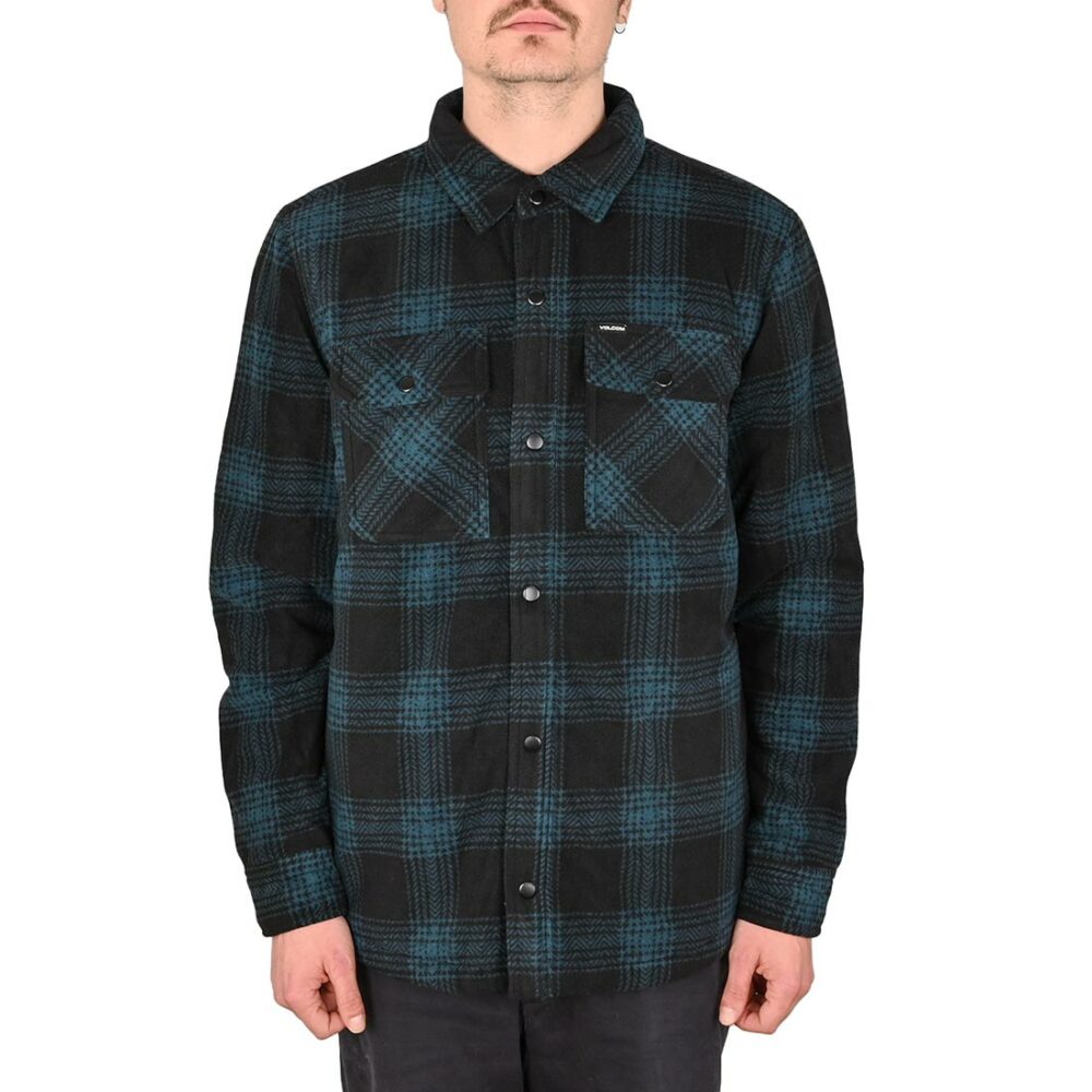 Volcom Bowered Fleece L/S Overshirt - Evergreen