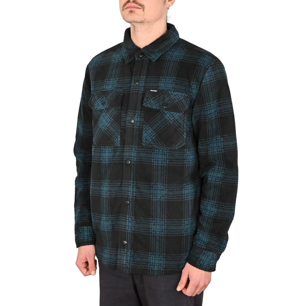 Volcom Bowered Fleece L/S Overshirt - Evergreen