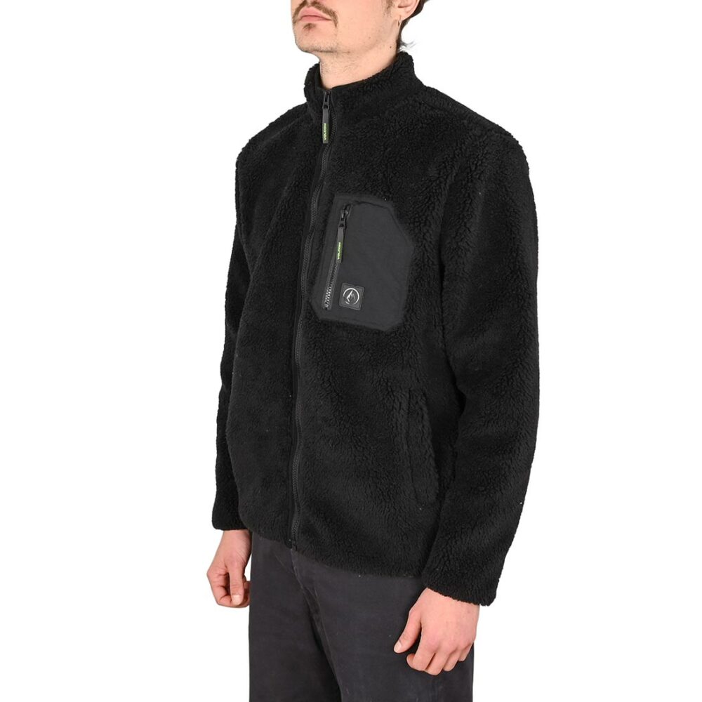 Volcom Muzzer Fuzzar Zip Up Sherpa Fleece - Black