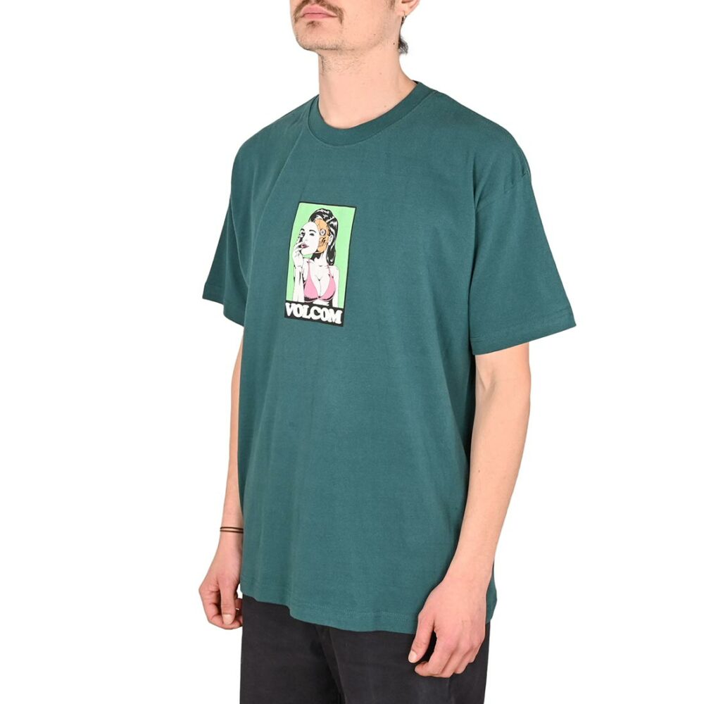 Volcom Underfaced LSE S/S T-Shirt - Evergreen