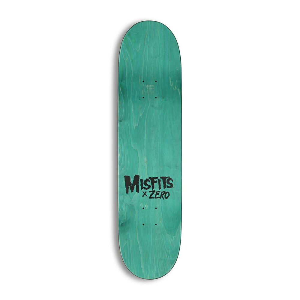 Zero x Misfits Fiend Skull Left 8.25" Skateboard Deck - Black