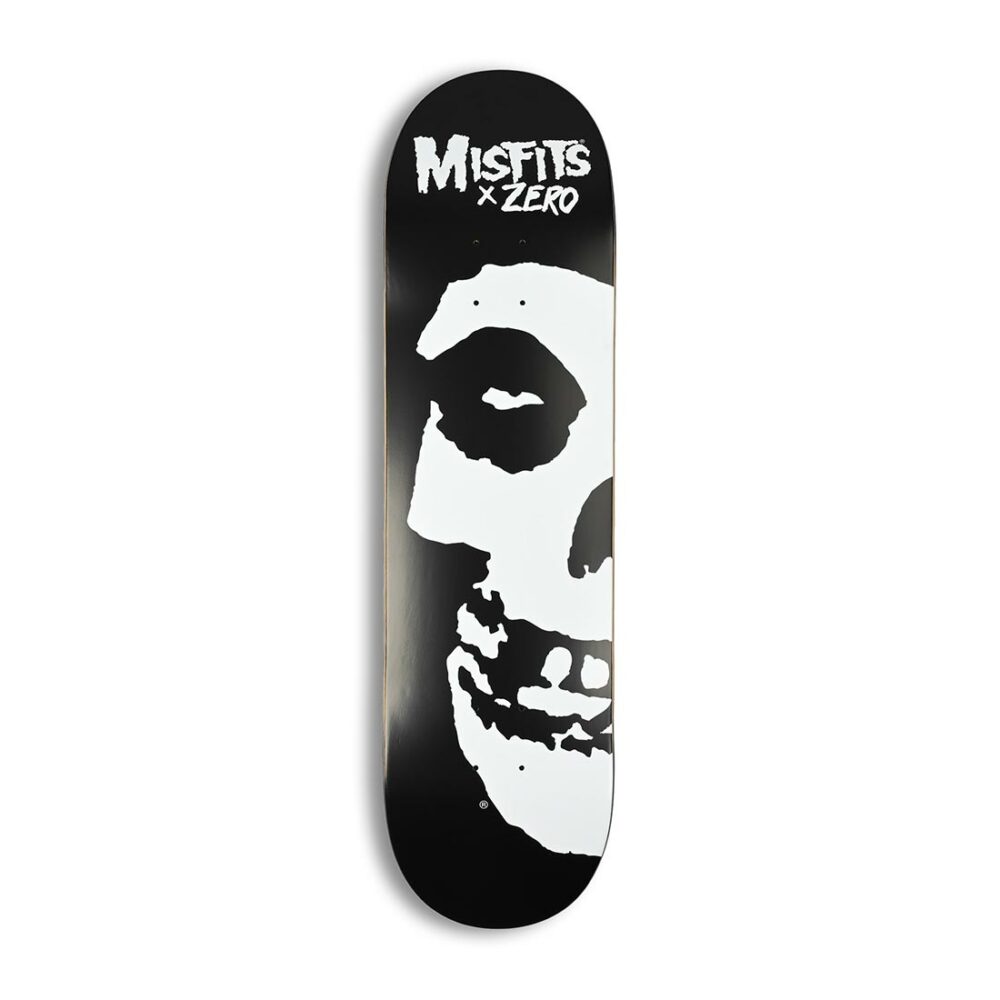 Zero x Misfits Fiend Skull Left 8.25" Skateboard Deck - Black