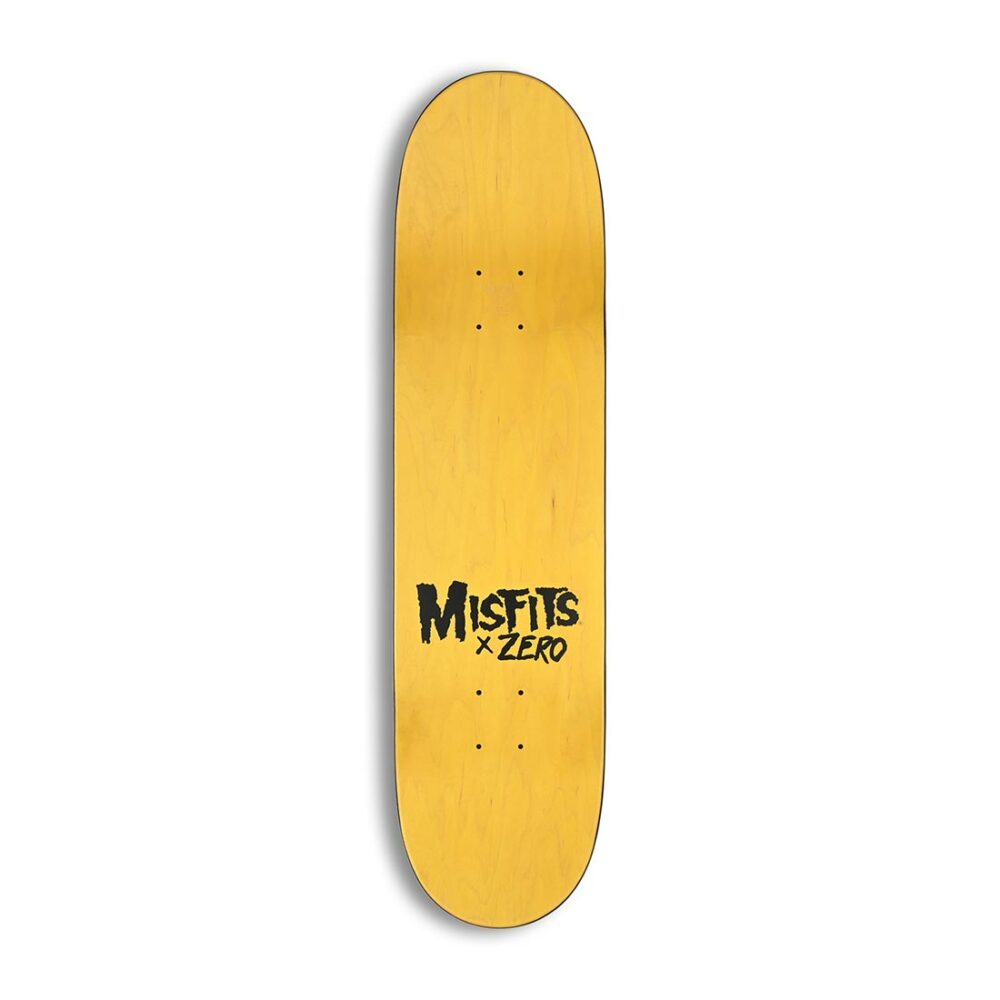 Zero x Misfits Fiend Skull Right 8.25" Skateboard Deck - Black