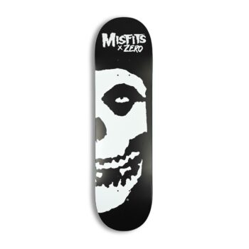 Zero x Misfits Fiend Skull Right 8.25" Skateboard Deck - Black