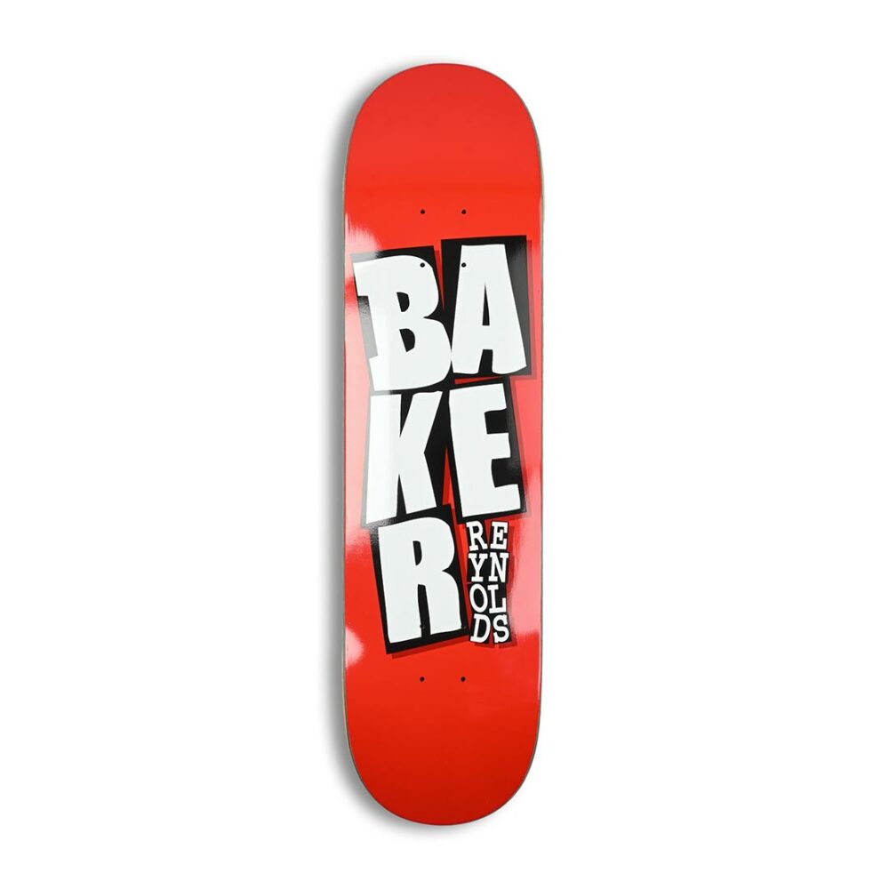 Baker Reynolds Stacked 8" Skateboard Deck - Red