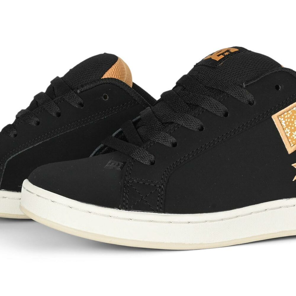 DC Women's Court Graffik Skate Shoes - Black/Gold (AW24)