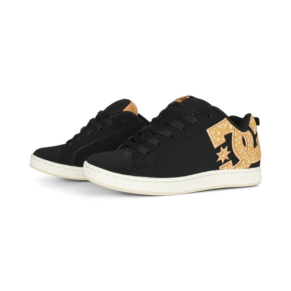 DC Women's Court Graffik Skate Shoes - Black/Gold (AW24)