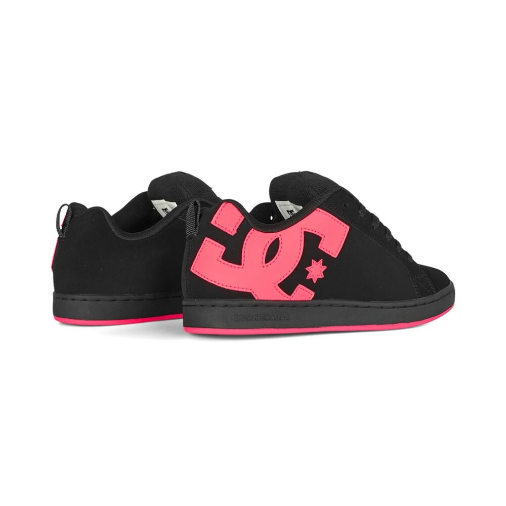 DC Women's Court Graffik Skate Shoes - Black/Hot Pink