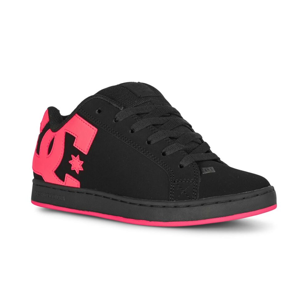 DC Women's Court Graffik Skate Shoes - Black/Hot Pink