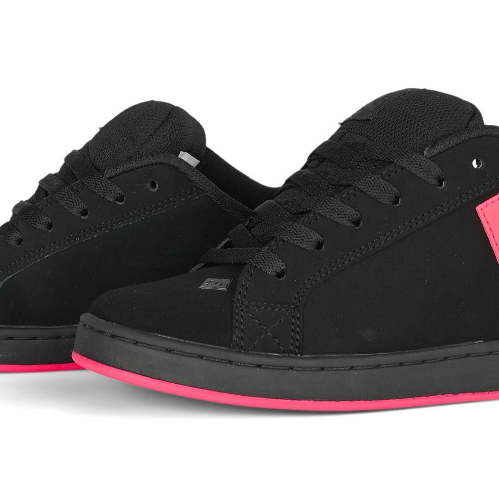 DC Women's Court Graffik Skate Shoes - Black/Hot Pink