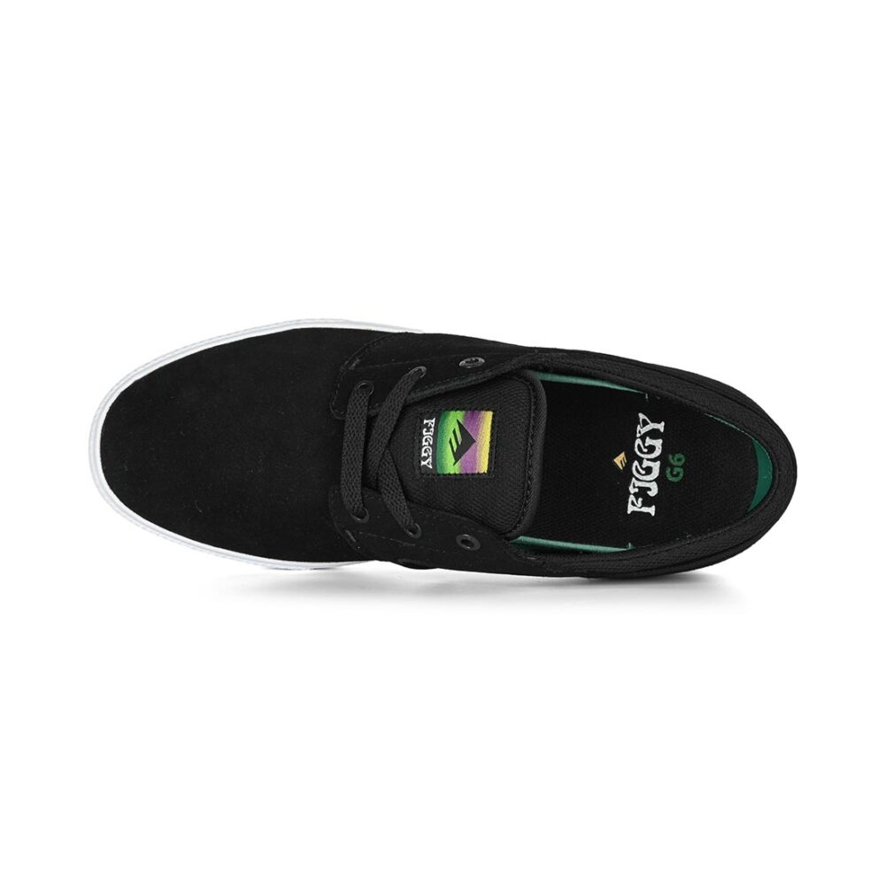 Emerica Figgy G6 Skate Shoes - Black/White/Gold