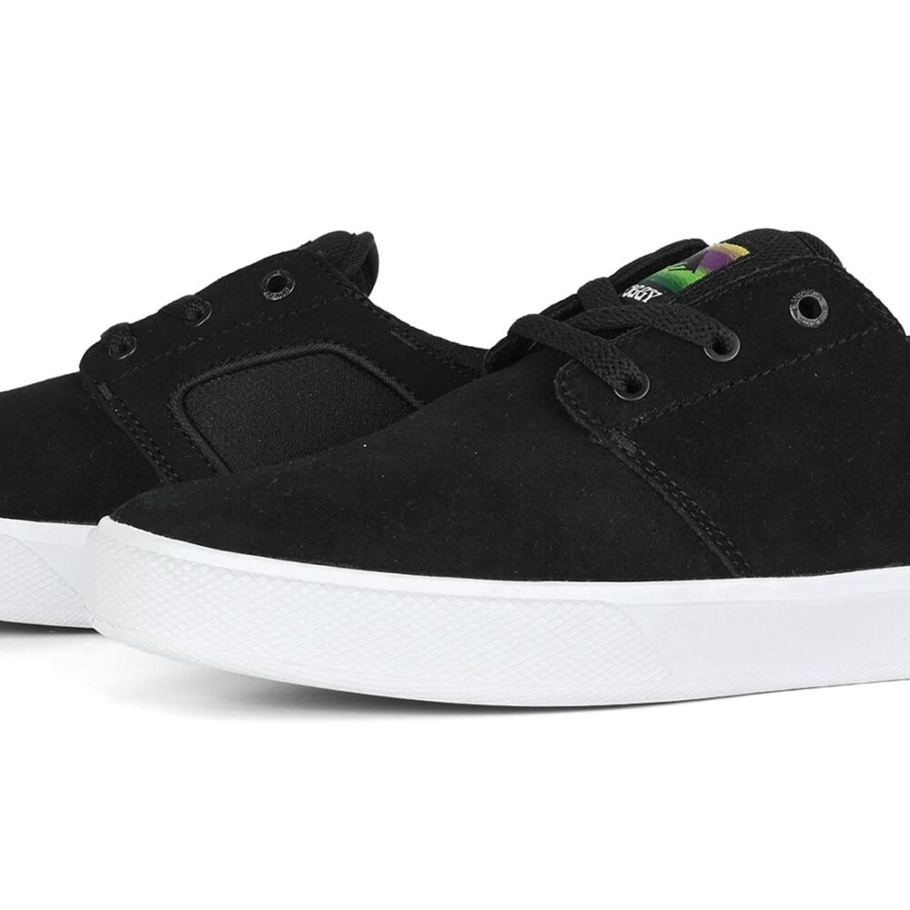 Emerica Figgy G6 Skate Shoes - Black/White/Gold