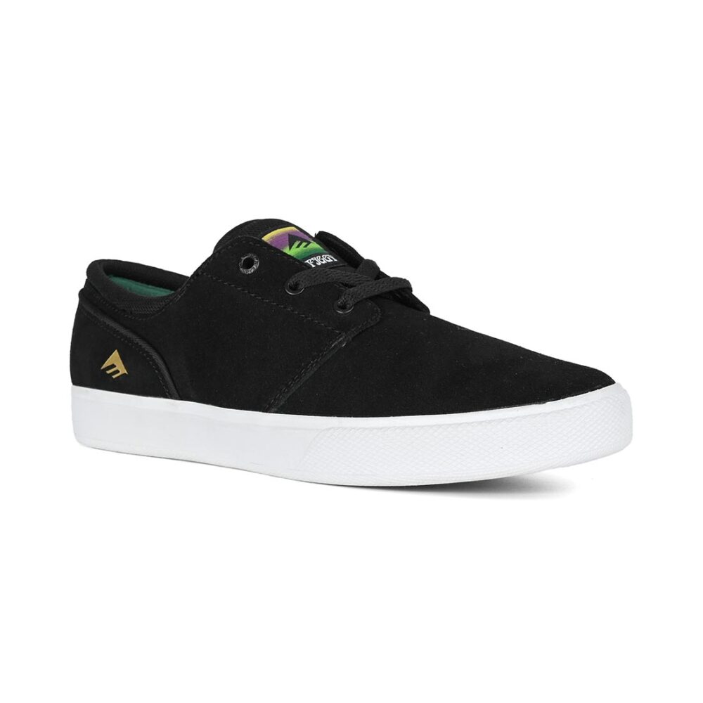 Emerica Figgy G6 Skate Shoes - Black/White/Gold
