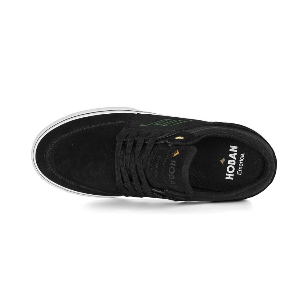 Emerica Hoban Skate Shoes - Black/White/Gold