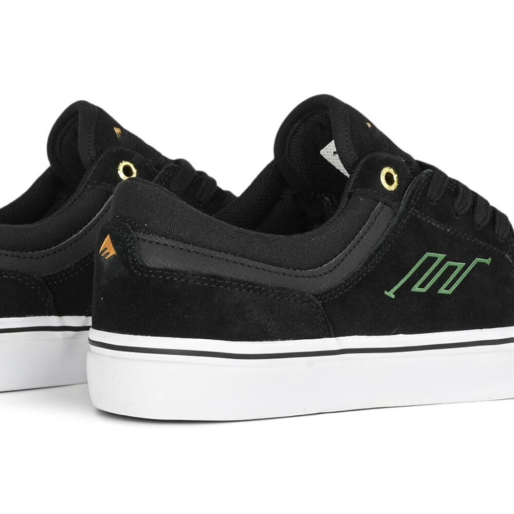 Emerica Hoban Skate Shoes - Black/White/Gold