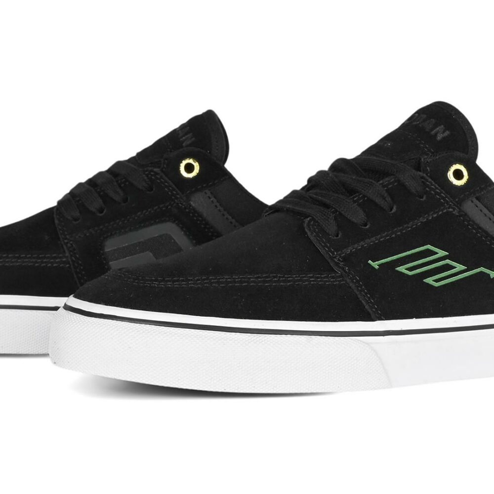 Emerica Hoban Skate Shoes - Black/White/Gold