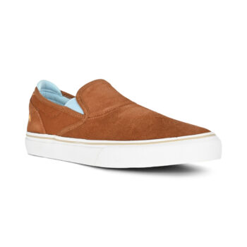 Emerica Wino G6 Slip-On Skate Shoes - Brown/Blue