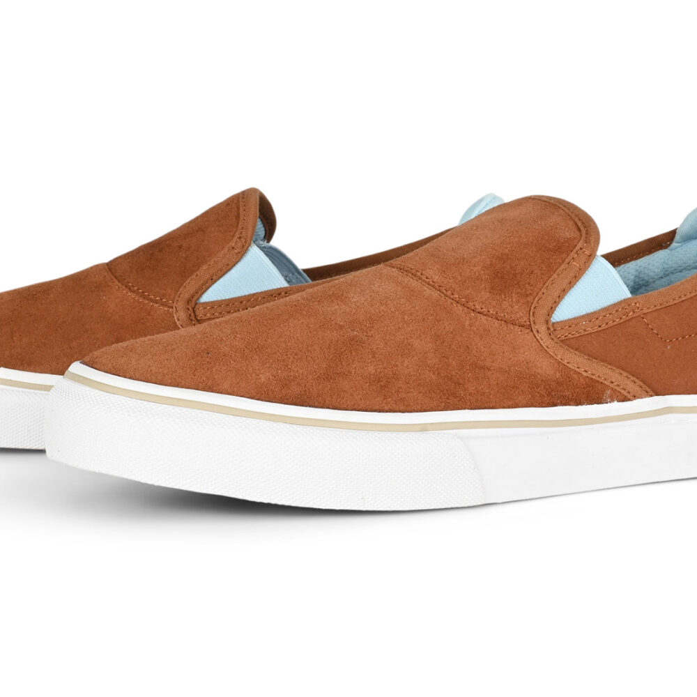 Emerica Wino G6 Slip-On Skate Shoes - Brown/Blue