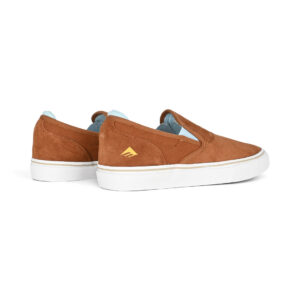 Emerica Wino G6 Slip-On Skate Shoes - Brown/Blue