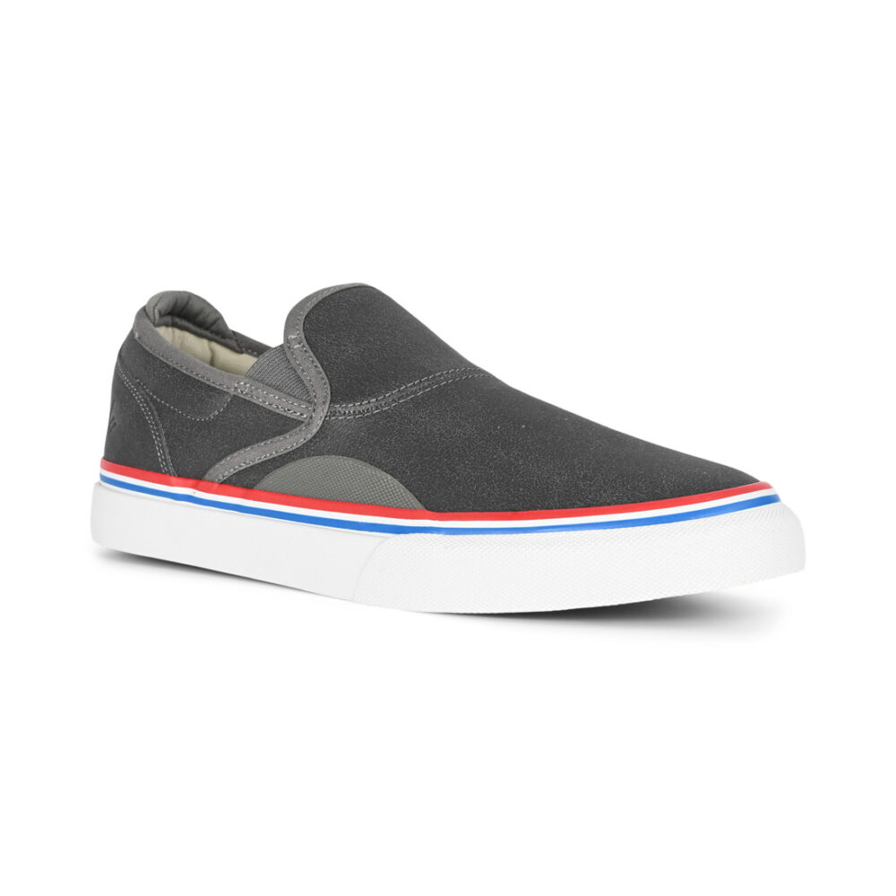 Emerica x Biltwell Wino G6 Slip-On Skate Shoes - Charcoal