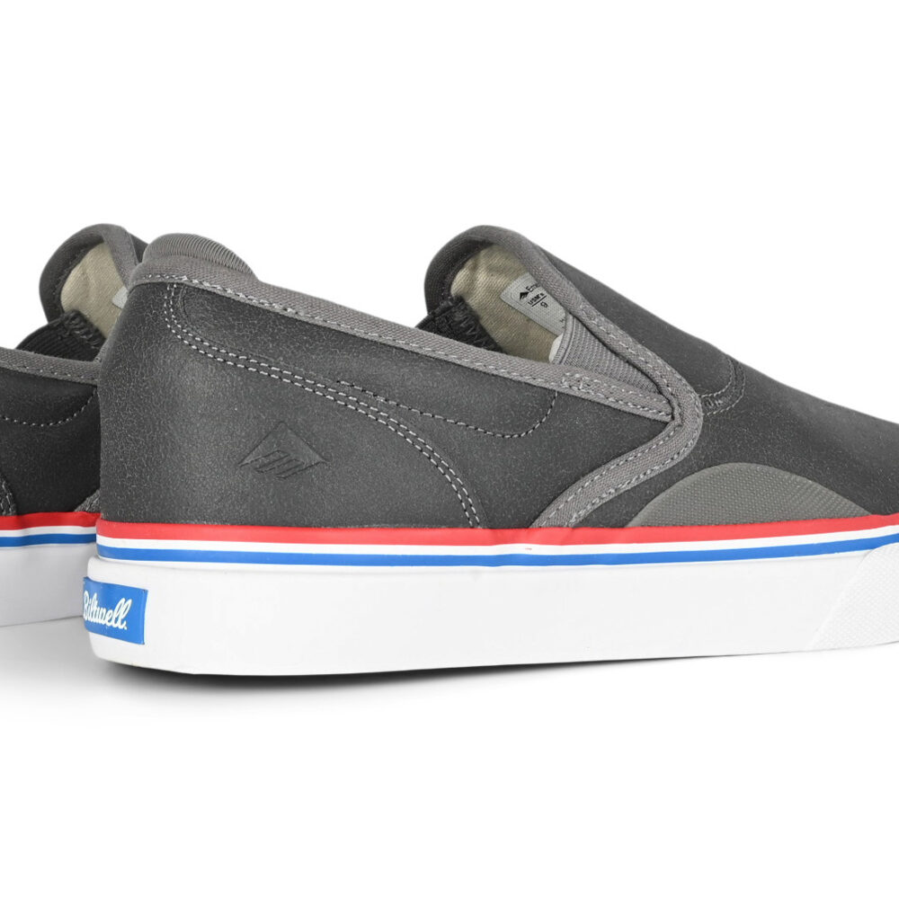 Emerica x Biltwell Wino G6 Slip-On Skate Shoes - Charcoal