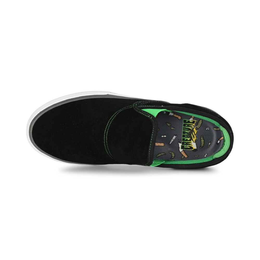 Emerica x Creature Wino G6 Slip-On Skate Shoes - Black/Green
