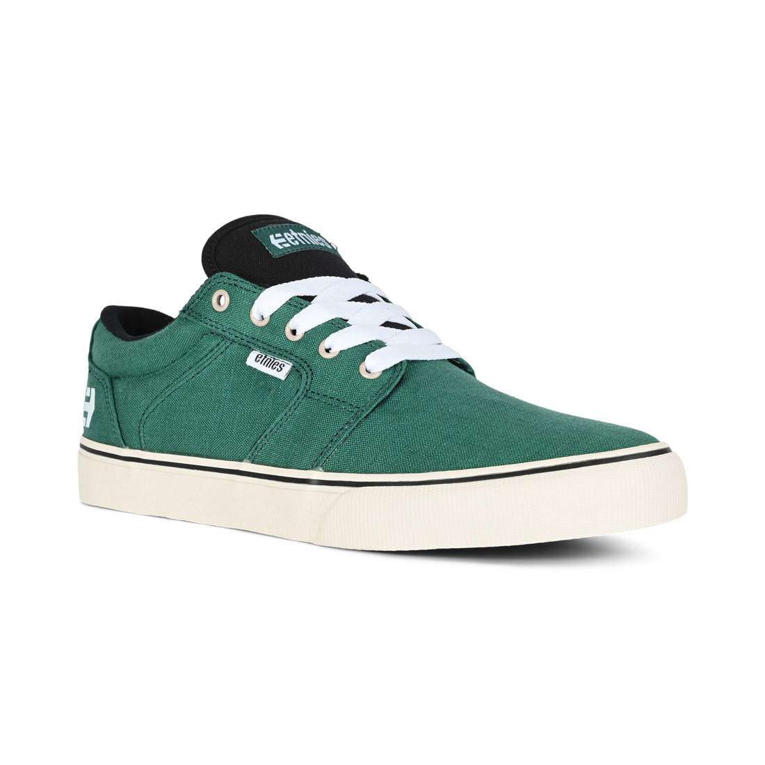 Etnies Barge LS Skate Shoes White Green Supereight