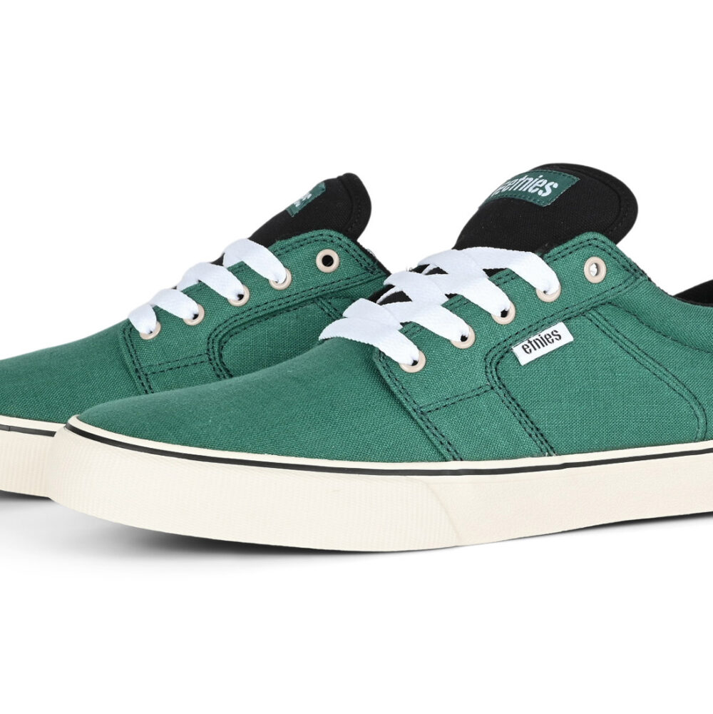 Etnies Barge LS Skate Shoes - Green/Black/White