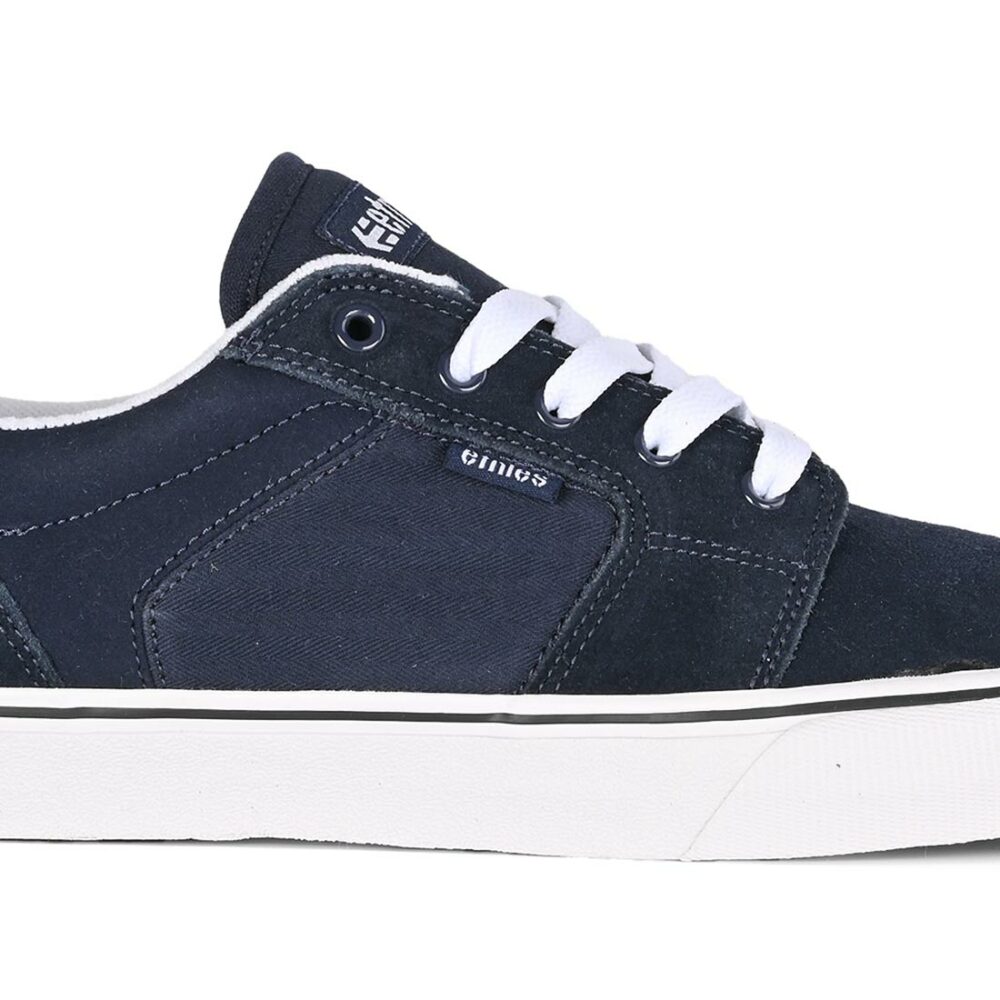 Etnies Barge LS Skate Shoes - Navy/White/Blue