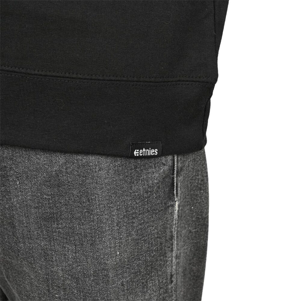 Etnies Corp Combo Pullover Crew Sweatshirt - Black/Yellow/White
