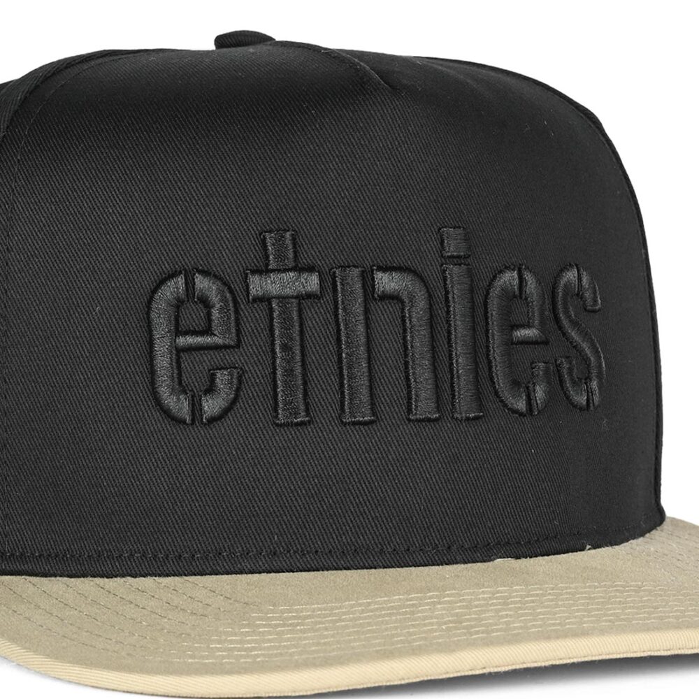 Etnies Corp Snapback Cap – Black/Black/Gum
