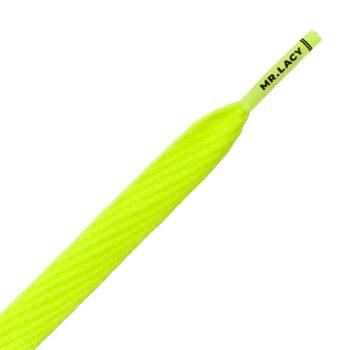 Mr. Lacy Flatties 130cm Shoelaces - Neon Lime Yellow