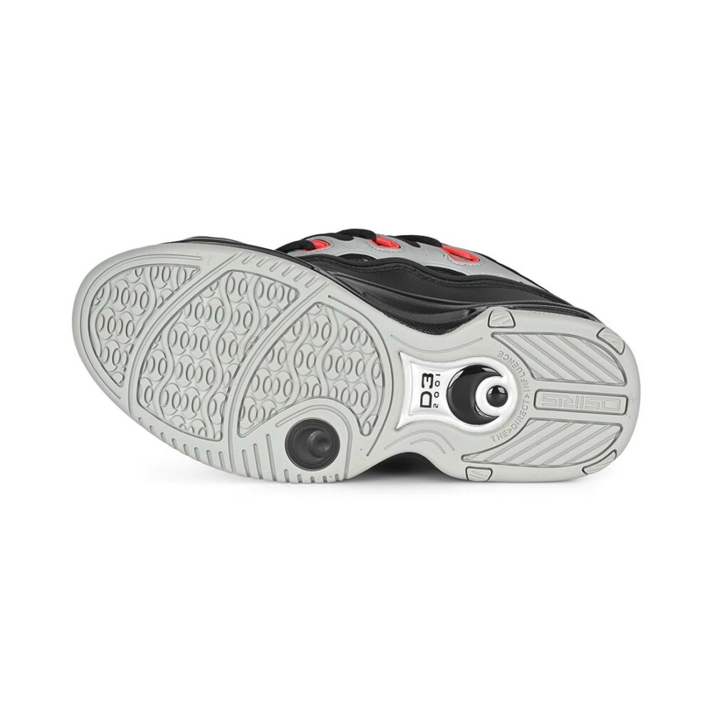 Osiris D3 2001 Skate Shoes - Black/Lt. Grey/Red
