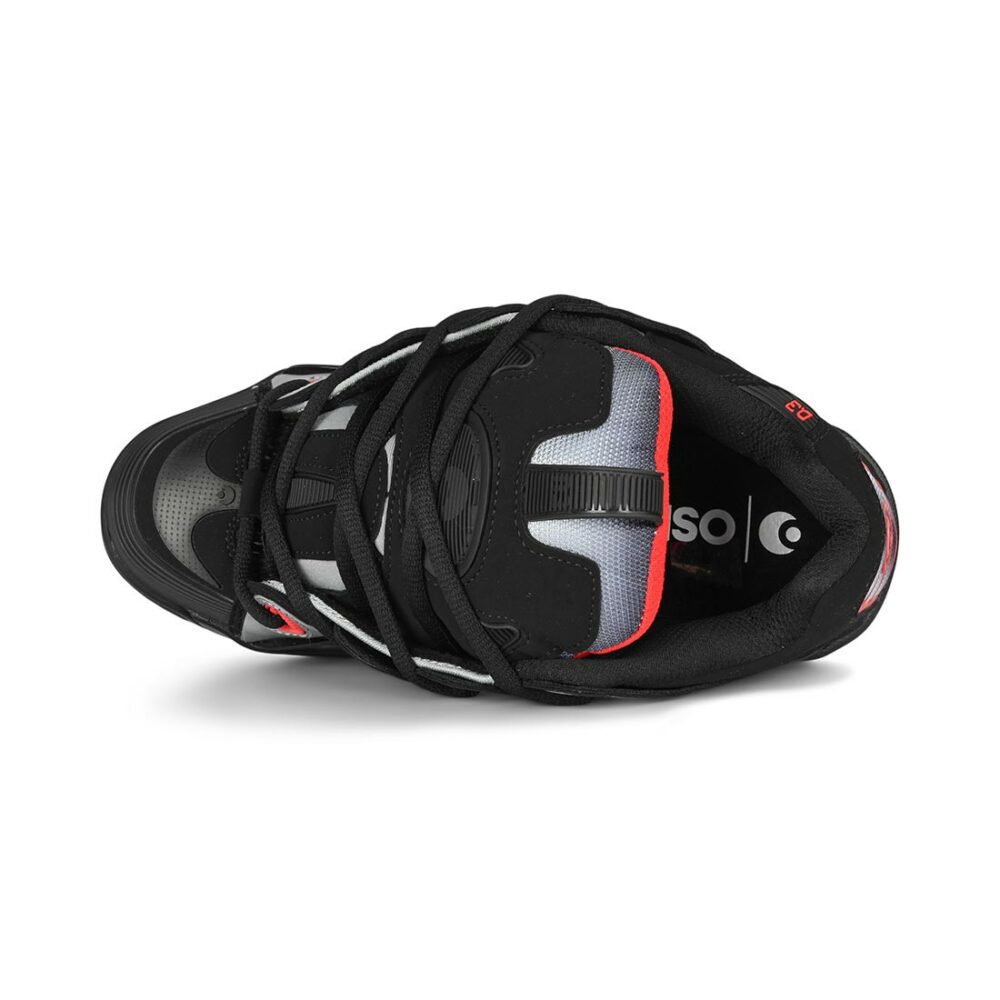 Osiris D3 2001 Skate Shoes - Black/Lt. Grey/Red
