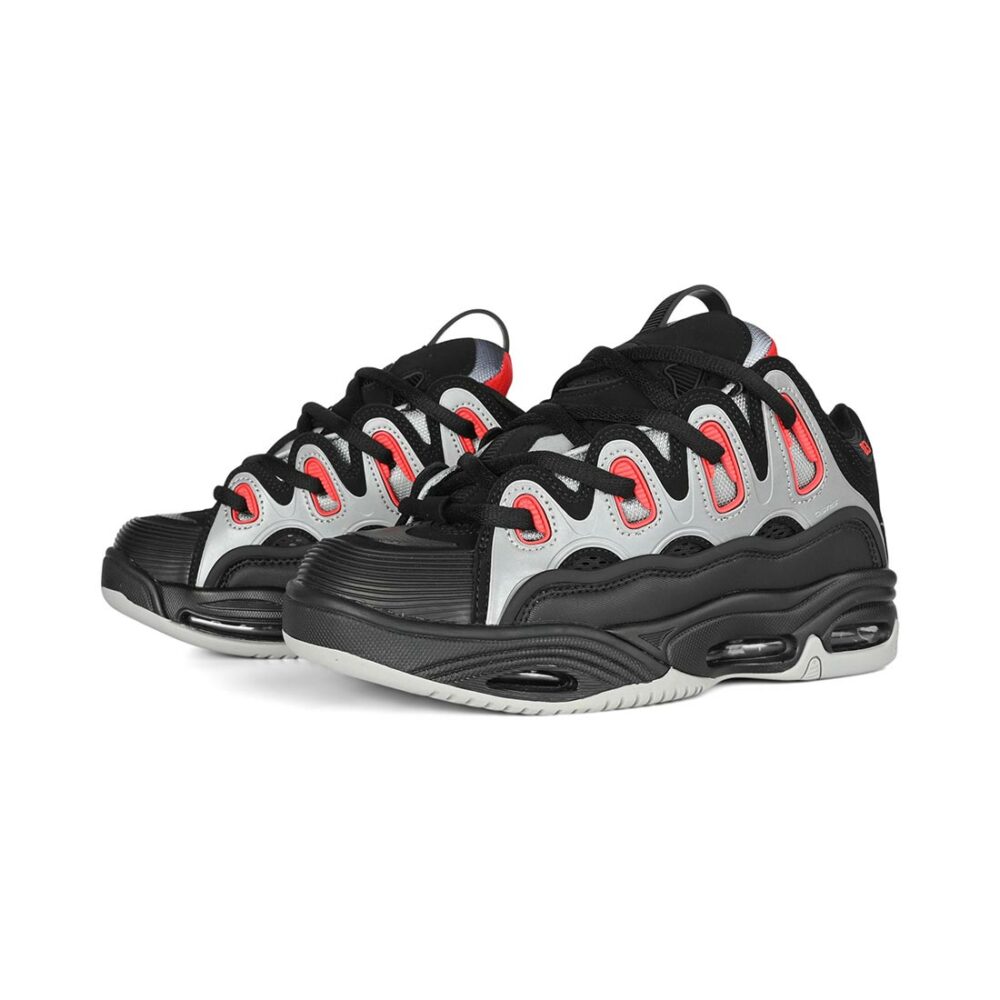 Osiris D3 2001 Skate Shoes - Black/Lt. Grey/Red