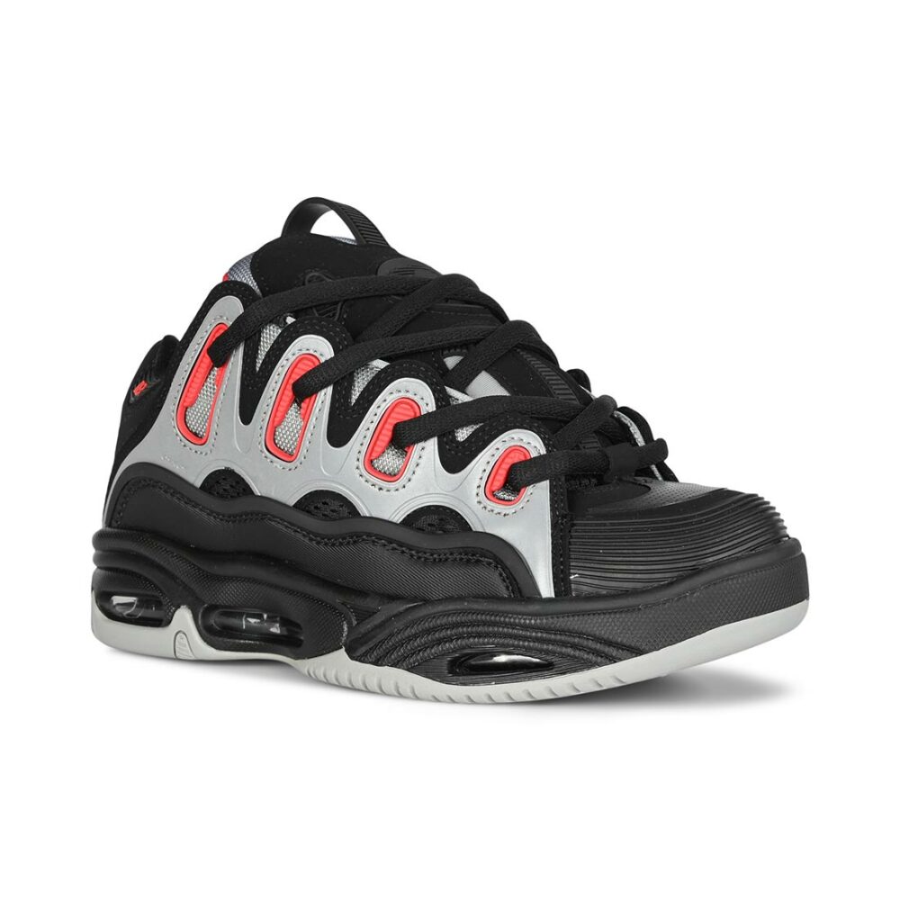 Osiris D3 2001 Skate Shoes - Black/Lt. Grey/Red